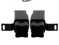 2017-Current Ford F250-F450 Super Duty Hitch Bar Reverse 7in LED Flood Lighting Heavy Duty Bolt-On Street Series Kit and Single End Light Cap