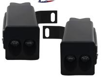 2017-Current Ford F250-F450 Super Duty Hitch Bar Reverse 7in LED Flood Lighting Heavy Duty Bolt-On Street Series Kit and Single End Light Cap