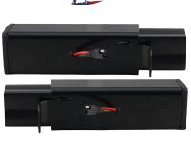 2017-Current Ford F250-F450 Super Duty Hitch Bar Reverse 7in LED Flood Lighting Heavy Duty Bolt-On Blacked Out Kit with Heated Lens and Single End Light Cap