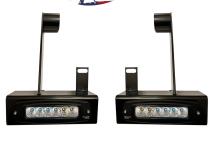 2020-Current Chevy GMC 2500 3500 Hitch Bar Reverse 7in LED Flood Lighting Heavy Duty Bolt-On Street Series Kit and Dual End Light Cap