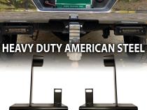 2020-Current Chevy GMC 2500 3500 Hitch Bar Reverse 7in LED Flood Lighting Heavy Duty Bolt-On Street Series Kit and Dual End Light Cap