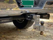 2020-Current Chevy GMC 2500 3500 Hitch Bar Reverse 7in LED Flood Lighting Heavy Duty Bolt-On Blacked Out Kit with Heated Lens and Dual End Light Cap