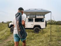 Sun Shade Canopy 9x7 Foot Truck Van Awning Gray Moonshade