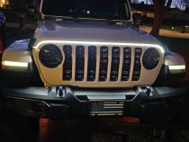 LED Knight Rider Scanning Hood Brow DRL Flex Cool White Kit for Cars and Jeeps Race Sport Lighting
