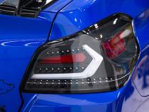OLM Evolution Tail Lights Clear Lens Black Base White Bar 15+ WRX STI