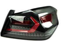 OLM Evolution Tail Lights Clear Lens Black Base Red Bar 15+ WRX STI