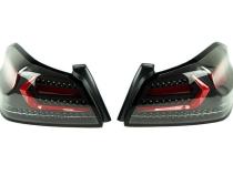 OLM Evolution Tail Lights Clear Lens Black Base Red Bar 15+ WRX STI