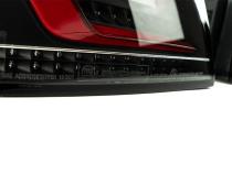 OLM Evolution Tail Lights Clear Lens Black Base Red Bar 15+ WRX STI