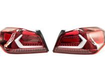 OLM Evolution Tail Lights Clear Lens Red Base White Bar 15+ WRX STI