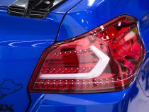 OLM Evolution Tail Lights Clear Lens Red Base White Bar 15+ WRX STI