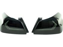 OLM Evolution Tail Lights Smoked Lens Black Base White Bar 15+ WRX STI