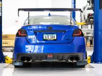 OLM Evolution Tail Lights Smoked Lens Black Base White Bar 15+ WRX STI
