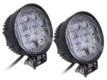 Street Series 4 Inch Round High Powered LED 27W / 1755 Lumen Pair Race Sport Lighting