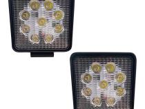 Street Series 4 Inch Square LED Work Spot Light 27W/1755 Lumen Pair Race Sport Lighting