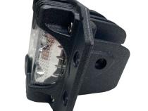 40-Watt LED Auxiliary Flush Mount Light with Amber Side Strobe HD Series with Clear Lens Pair Race Sport Lighting