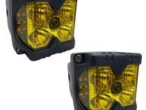 40-Watt LED Auxiliary Cube Light with Amber Side Strobe HD Series with Amber Fog Cutting Lens Pair Race Sport Lighting