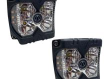 40-Watt LED Auxiliary Cube Light with Amber Side Strobe HD Series with Clear Lens Pair Race Sport Lighting