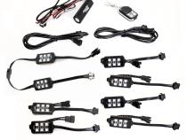 8-Piece Light 6SMD POD RGB Multi-Color Accent Kit with Remote Control ColorADAPT Race Sport Lighting