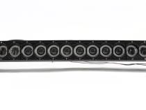 31 Inch LED Light Bar Single Row Curved w/ Individual Halo DRLs 33.25 Inch Mount to Mount HALO-DRL Series 160W/14500 Lumen Race Sport Lighting