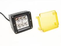 3x4 Inch 24W 6-LED CREE Cube Spot Light w/ Optional Amber CoverStreet Series Race Sport Lighting