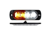 Switching 4-LED Ultra Slim Flush Mount 19-Flash Pattern Marker Strobe Light White/Amber Race Sport Lighting