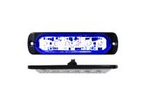 6-LED Ultra Slim Flush Mount 19-Flash Pattern Marker Strobe Light Blue Race Sport Lighting