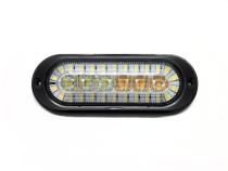 Dual Function Ultra Thin Flush Mount Amber Flasher Strobe With White LED DRL function - SAE Certified J595 and J2087 Race Sport Lighting