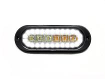 Dual Function Ultra Thin Flush Mount Amber Flasher Strobe With White LED DRL function - SAE Certified J595 and J2087 Race Sport Lighting