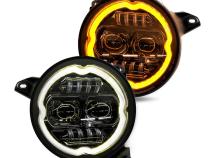 9in LED RGBW Chasing Headlight Kit For 2018+ Jeep JL And JT Race Sport Lighting