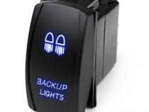 LED Rocker Switch w/ Blue LED Radiance Backup Lights Race Sport Lighting