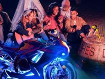 RGB Multi-Color LED Motorcycle Accent Strip Light Kit with Bluetooth and RF Remote Control Race Sport Lighting
