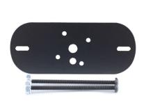 Grill Back Mounting Plate for Marker Strobe Surface Mount Light Heads Black Powder Coated Steel Race Sport Lighting