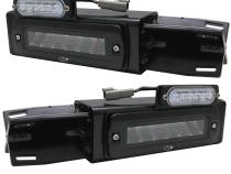 Add On White-Amber LED Strobe Flasher Heavy Duty Plate for Hitch Bar Kits Race Sport Lighting
