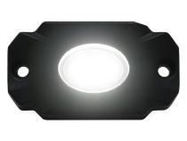 Single White Ultra Bright LED Rock Light Crawler Pod 1250 Lumens Race Sport Lighting