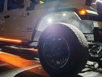 Single White Ultra Bright LED Rock Light Crawler Pod 1250 Lumens Race Sport Lighting