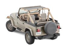 Jeep YJ Mesh Bimini Top ShadeMaker For 87-95 Wrangler YJ Black MasterTop