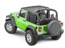 Jeep JK Mesh Bimini Top ShadeMaker For 07-18 Wrangler JK 2 Door Black MasterTop