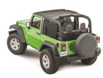 Jeep JK ShadeMaker Freedom Mesh Bimini Top For 07-18 Wrangler JK 2 Door Black MasterTop