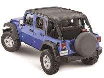 Jeep JK ShadeMaker Freedom Mesh Bimini Top Plus For 07-18 Wrangler JK 4 Door Black MasterTop