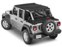 Jeep JL Regular Tonneau Cover 2 Piece Combo For 18-2024  Wrangler JLU 4Dr Soft Top Models MasterTwill Wind Stopper MasterTop