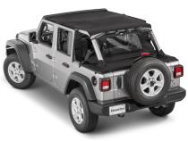 Jeep JL Regular Tonneau Cover 2 Piece Combo For 18-2024  Wrangler JLU 4Dr Hard Top Models MasterTwill Wind Stopper MasterTop