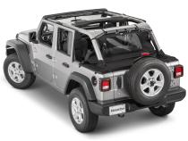 Jeep JL Regular Tonneau Cover 2 Piece Combo For 18-2024  Wrangler JLU 4Dr Hard Top Models MasterTwill Wind Stopper MasterTop