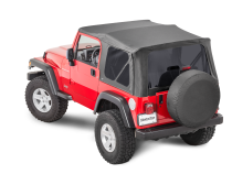 Jeep TJ Replacement Top No Doorskins Tinted Glass For 97-06 Jeep Wrangler TJ Black Diamond MasterTop