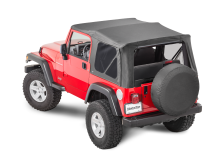 Jeep TJ Replacement Top No Doorskins Tinted Glass For 97-06 Jeep Wrangler TJ Black Diamond MasterTop