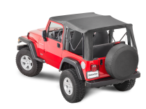 Jeep TJ Replacement Top No Doorskins Tinted Glass For 97-06 Jeep Wrangler TJ Black Diamond MasterTop