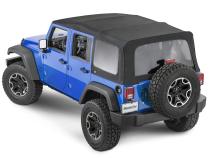 Jeep JK Replacement Top Tinted Glass 07-09 Wrangler JK 4 Door Black MasterTwill MasterTop