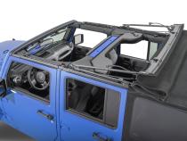 Jeep JK Replacement Top Tinted Glass 07-09 Wrangler JK 4 Door Black MasterTwill MasterTop