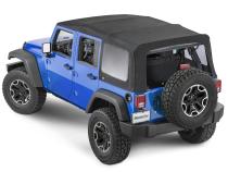 Jeep JK Replacement Top Tinted Glass 07-09 Wrangler JK 4 Door Black MasterTwill MasterTop