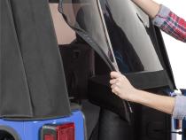 Jeep JK Replacement Top Tinted Glass 07-09 Wrangler JK 4 Door Black MasterTwill MasterTop