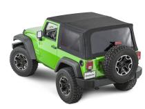 Jeep JK Replacement Top Tinted Glass 13-18 Wrangler JK 2 Door Black MasterTwill MasterTop